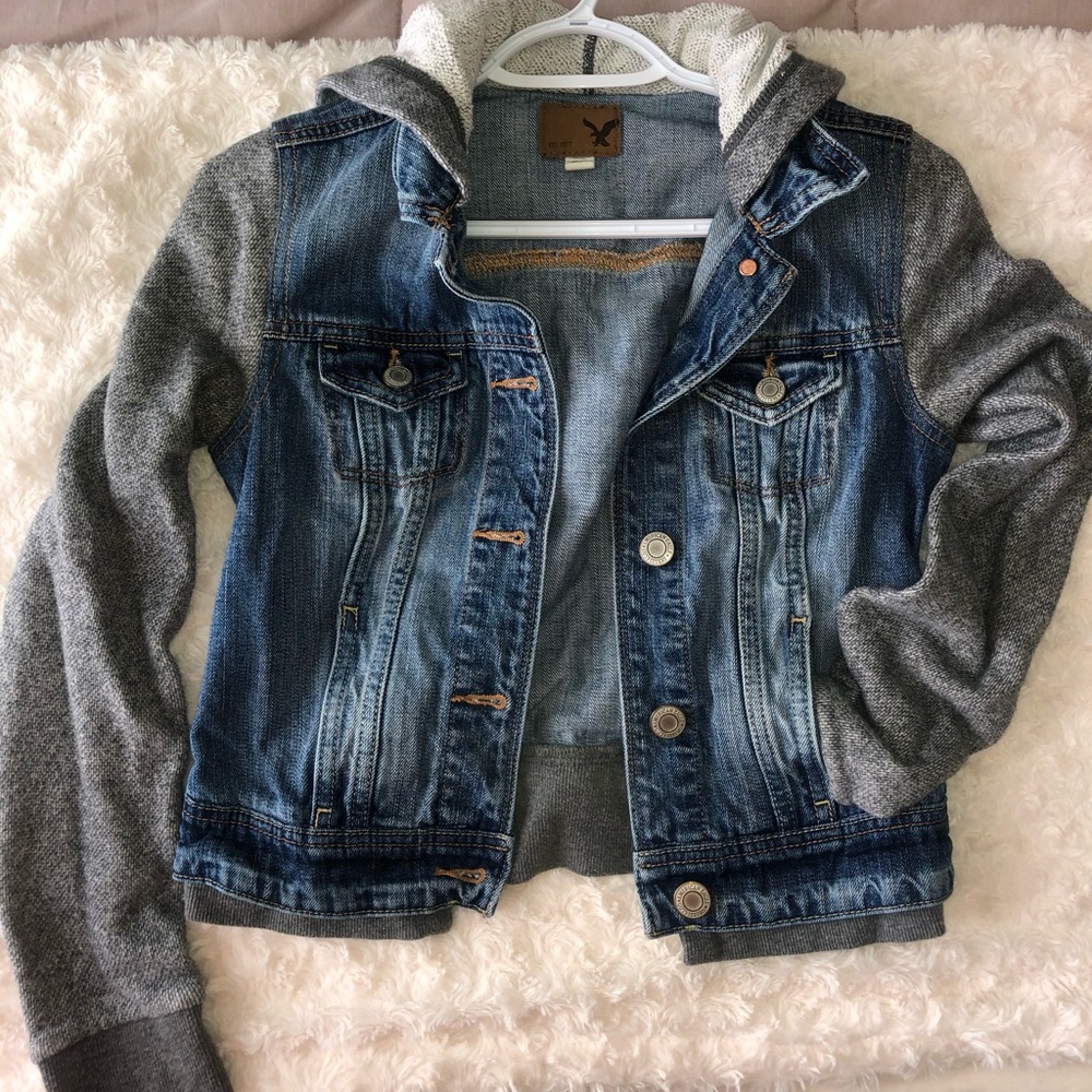 Jean and hoodie jacket
